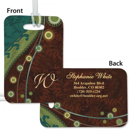 Pearls Personalized Bag Tag