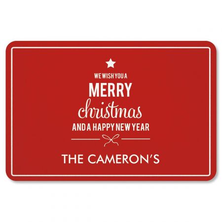 Custom We Wish You Christmas Doormat Colorful Images