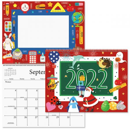 graphic photo insert 2022 calendar colorful images