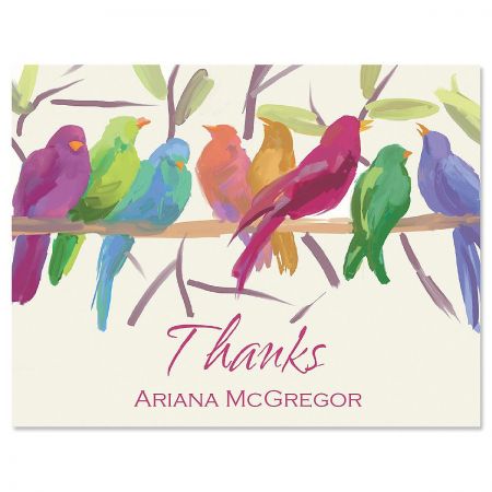 Flocked Together Custom Thank You Cards