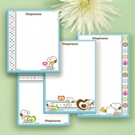 love peanuts custom memo pads colorful images