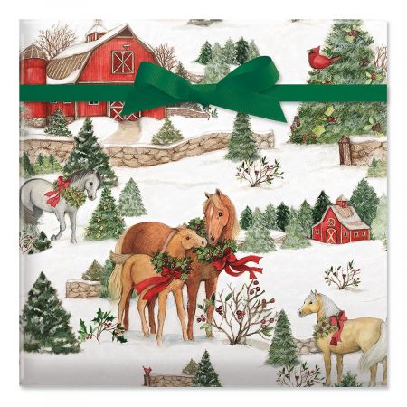 Christmas Critters Double-Sided Jumbo Rolled Gift Wrap