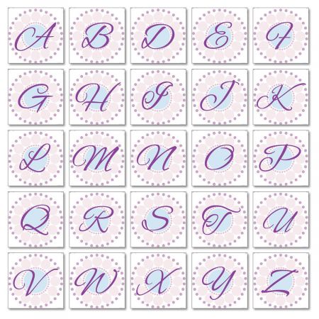 Bright and Bold Initial Border Return Address Labels