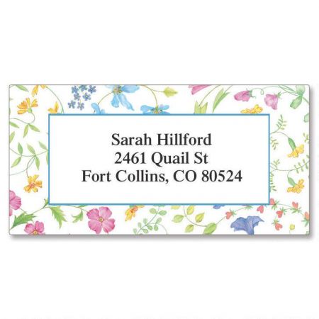 Delicate Floral Border Return Address Labels