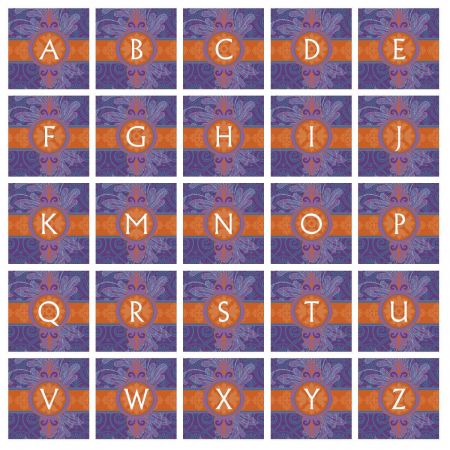 Empress Initial Border Return Address Labels