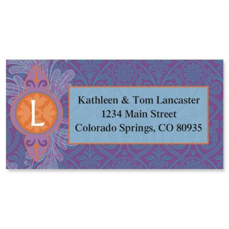 Empress Initial Border Return Address Labels