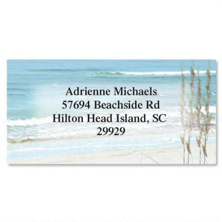 Seashore Border Return Address Labels