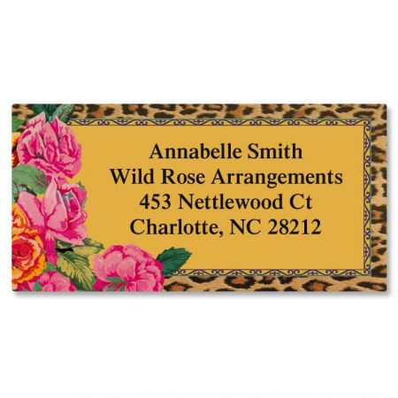 Wild & Rosie Border Return Address Labels