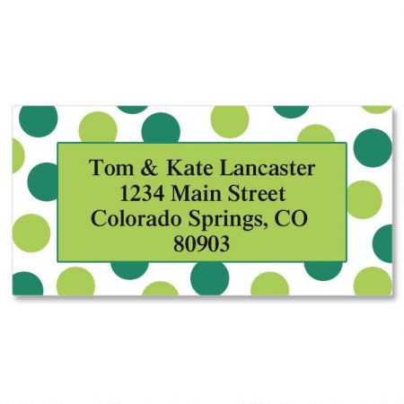 Random Teal Border Return Address Labels