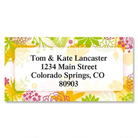 Botanical Brights Border Return Address Labels