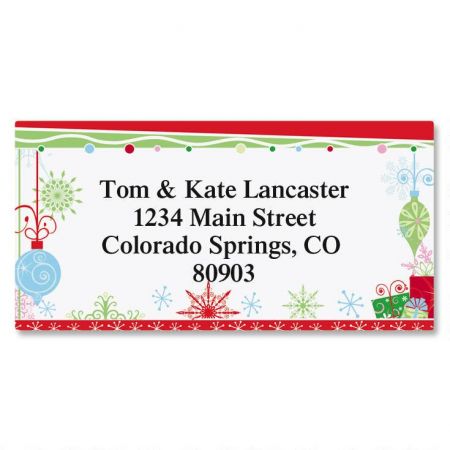 Twinkles Border Return Address Labels
