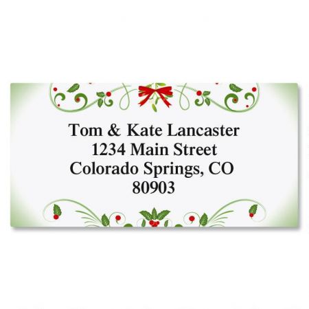 Mistletoe Magic Christmas Border Return Address Labels