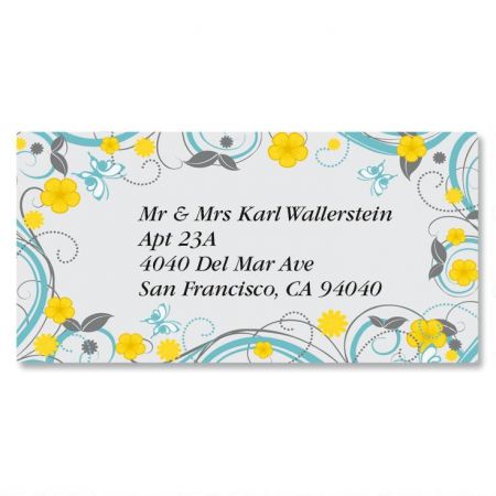 Botanical Simplicity Border Return Address Labels