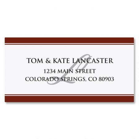 Classic Red Border Return Address Labels