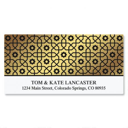 Urban Mesh Foil Deluxe Return Address Labels
