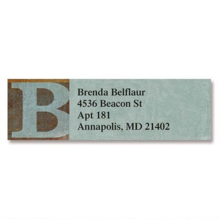 Qwerties Initial Classic Return Address Labels