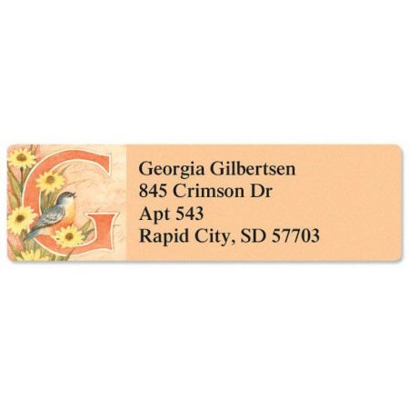 Spring Alpha Initial Classic Return Address Labels