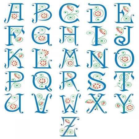 Spring Monogram Classic Return Address Labels
