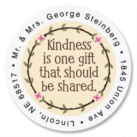 Kindness Round Return Address Labels