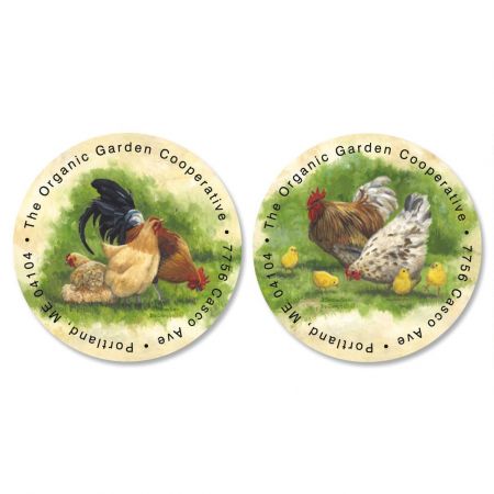 Afternoon Snack Round Return Address Label (2 Designs)