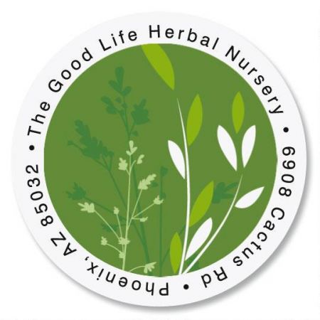 Organic Round Return Address Labels