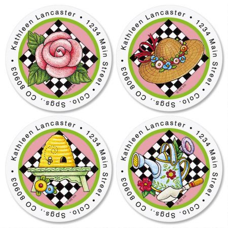 Mary Engelbreit® Round Return Address Labels (4 Designs)