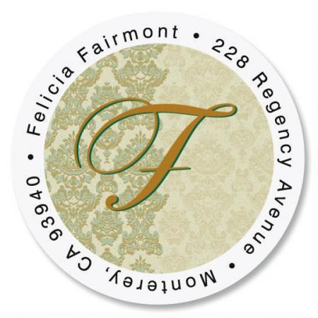 Regency Initial Round Return Address Labels