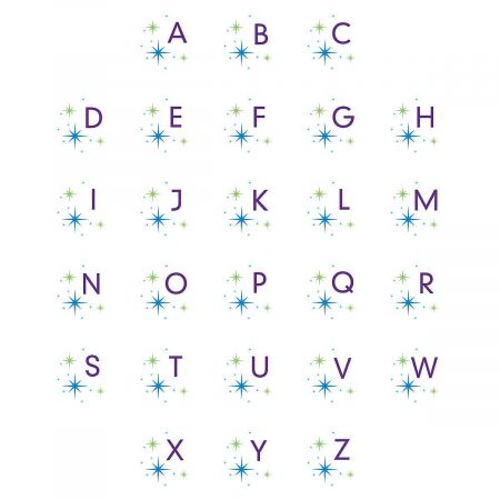 Star Struck Initial Round Return Address Labels