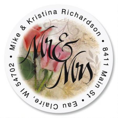 Mr. & Mrs. Round Return Address Labels