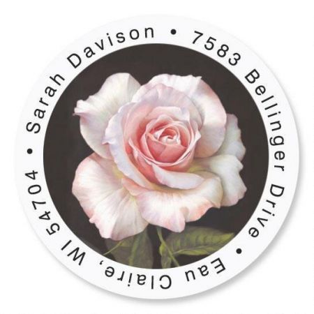Pretty in Pink Round Return Address Labels