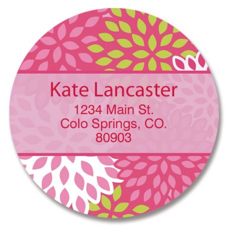 Pink Circle Labels