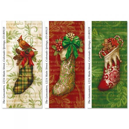 Christmas Stockings Supersized Return Address Labels