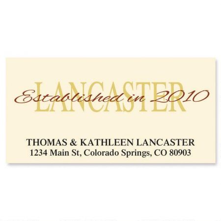 Established In... Deluxe Return Address Labels