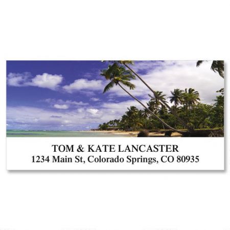 Caribbean Beach Deluxe Return Address Labels