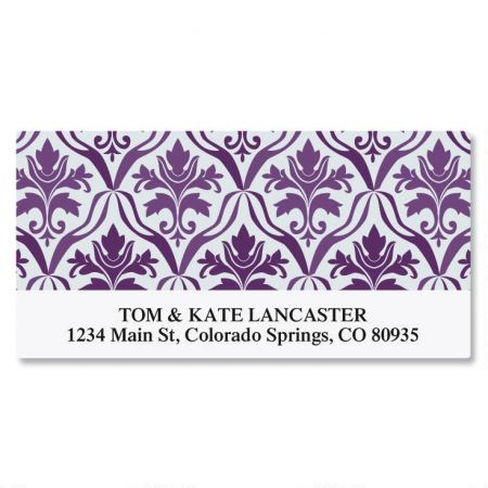Aubergine Elegance Deluxe Return Address Labels