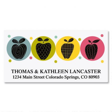 Geometric Apples Deluxe Return Address Labels