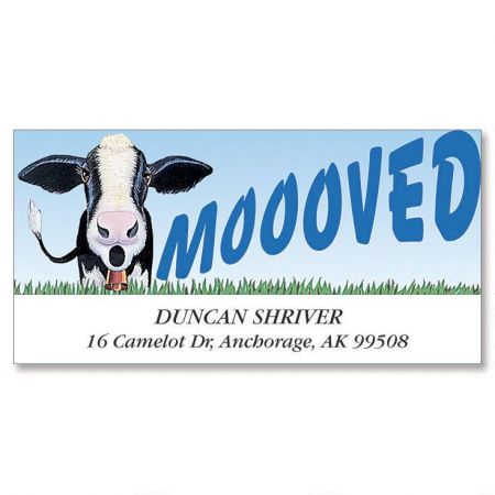 Moooved Deluxe Return Address Labels
