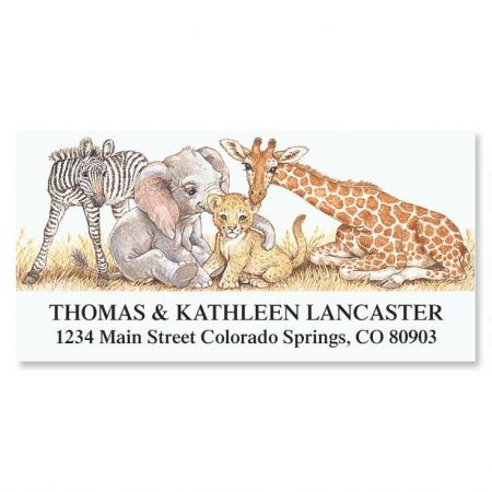 Jungle Pals Deluxe Return Address Labels