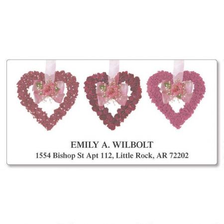 Heart Garland Deluxe Return Address Labels