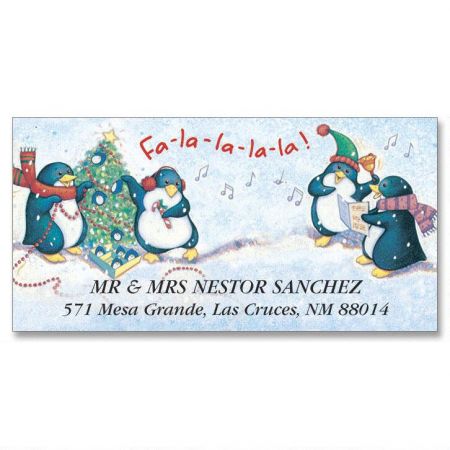Penguin Hustle Deluxe Return Address Labels