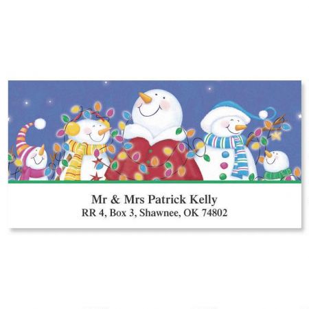 Merry & Bright Deluxe Return Address Labels