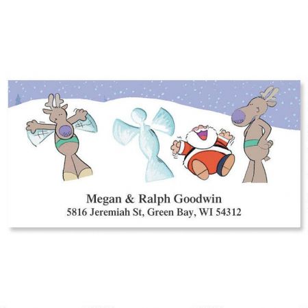 Snow Angel Deluxe Return Address Labels
