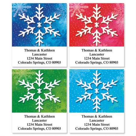 Snowflake Select Return Address Labels (4 Designs)