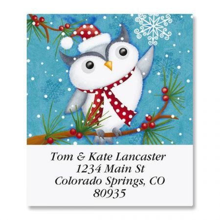 Happy Holiday Owl Select Return Address Labels