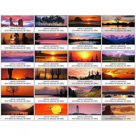 Sunrise & Sunset Deluxe Return Address Labels (24 Designs)