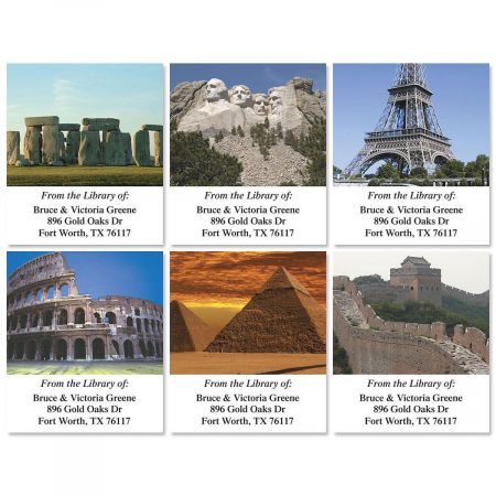Wonders of the World Bookplates (6 Designs)