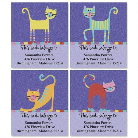 Fun Cats Bookplates (4 Designs)