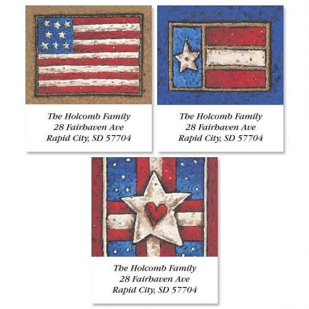 Country Flag Select Return Address Label (3 designs)