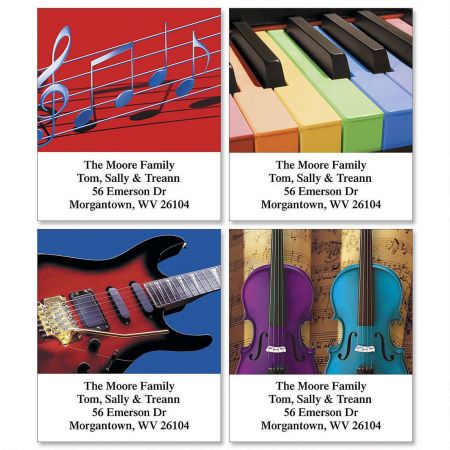 Instrumental Select Return Address Labels (4 Designs)