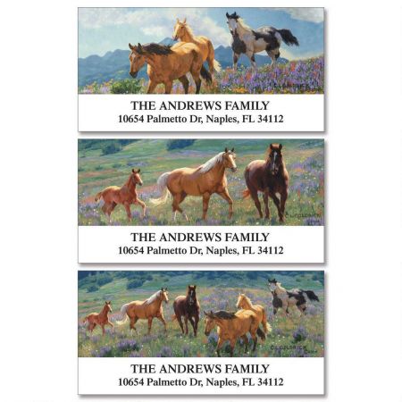 Gallop Horse Deluxe Return Address Labels (3 Designs)